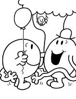 coloriage monsieur chatouille et monsieur heureux